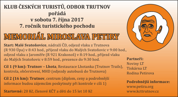 Memoriál Miroslava Petiry - Inzerát 2017 Memoriál Miroslava Petiry - Inzerát 2017